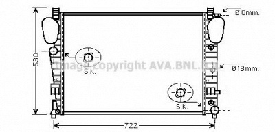 AVA QUALITY COOLING ms2309 -  Радиатор, охлаждение двигателя